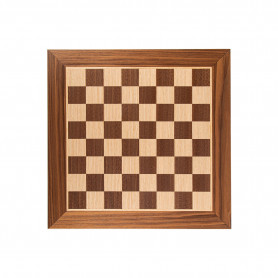 Plateau d'échecs 40x40 noyer et chêne