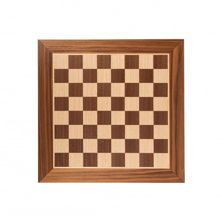 Plateau d'échecs 40x40 noyer et chêne