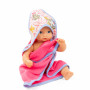 Bather girl Aquini 33cm with flower outfit and bath accessories
