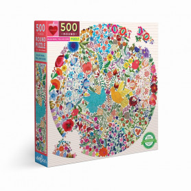 Puzzle 500 pieces Blue bird Yellow bird  - Eeboo