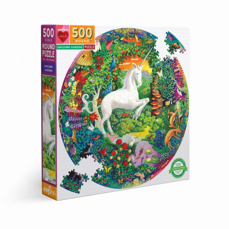 Puzzle 500 pièces Jardin de licorne - Eeboo