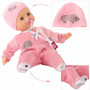 Muffin doll 33cm with pink hedgehog pajamas and pacifier