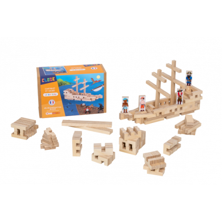 Jeu de construction en bois Bateau