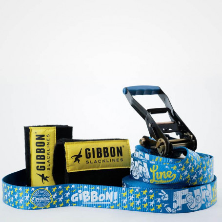 Gibbon Set Fun line + protection arbre - Slackline débutants/enfants