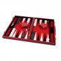 Backgammon Prestige rouge 46 cm (simili cuir)