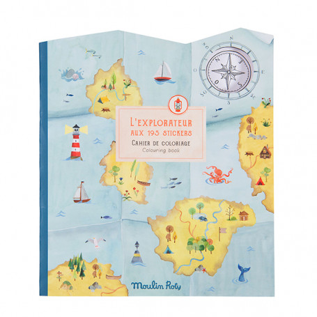 Cahier stickers l'explorateur - Moulin Roty