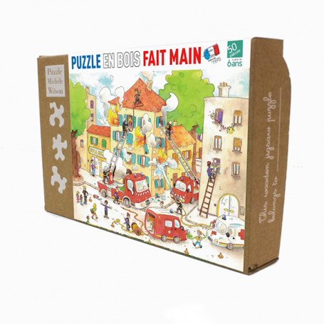 Puzzle 50 pièces Cacouault - Les pompiers