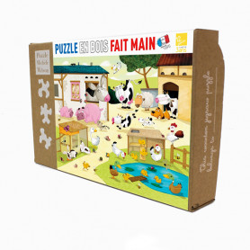 the farm - Olivier Huette - Wooden Puzzle