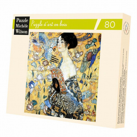 Lady with fan (Gustav Klimt) Wooden Art Puzzle