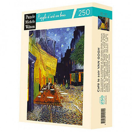 Cafe Terrace at Night - Wooden Art Puzzle