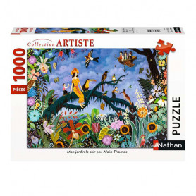 Puzzle 1000 pièces Alain Thomas - Mon jardin le soir