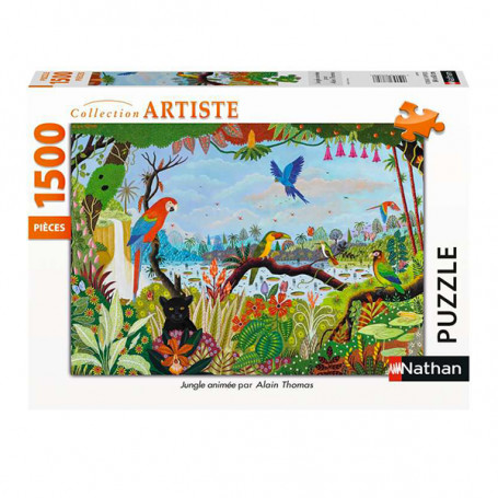 Puzzle 1500 pieces Alain Thomas - Animated jungle