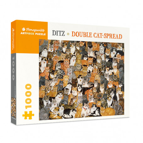 Ditz: Double Cat-Spread 1000-Piece Jigsaw Puzzle