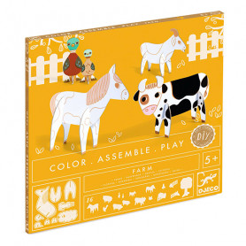 The farm - Colour, Assemble and play - Djeco