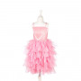 Silver Louise dress with pink ruffle - Girl costume