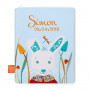 Health book cover with embroidered first name - Rabbit