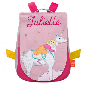 Back bag with embroidered first name - Unicorn