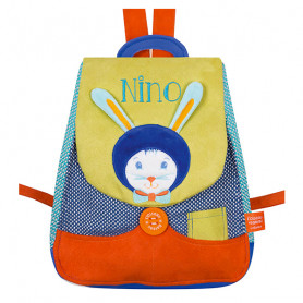Back bag with embroidered first name - Arsène Bunny