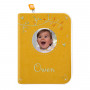 Health book cover with photo embroidered first name - Gold
