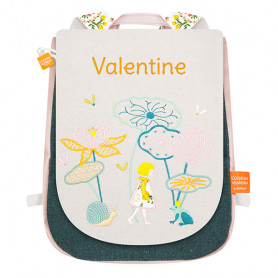 Backpack with embroidered first name - The girl with the frog
