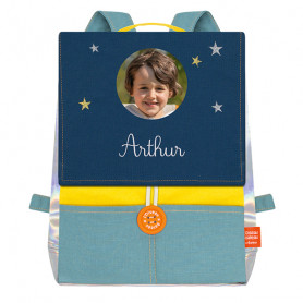 Photo backpack with embroidered first name - Gauloise