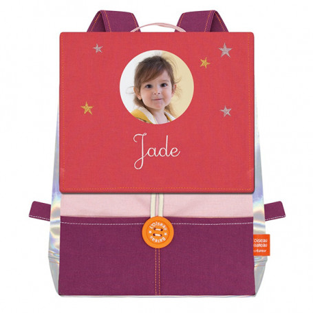 Photo backpack with embroidered name - Grenadine