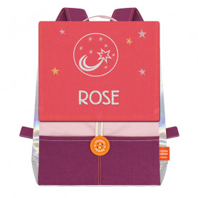 Shooting star backpack with embroidered first name - Powder and Grenadine