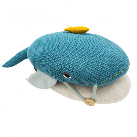 Coussin Grande Baleine Bleue