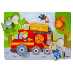 Puzzle encastrement camion de pompier - Haba