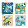 Animals of the World Puzzles - 3 puzzles - 16 pieces