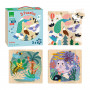 Puzzles Terre-Mer-Ciel - 3 puzzles - 16 pièces