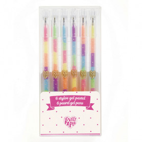 6 stylos gel pastel - Papeterie Djeco