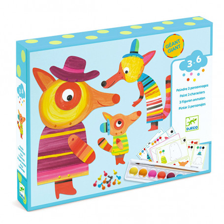 La famille renard - Coffret de peinture