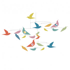 Mobile oiseaux multicolores - Katsumi