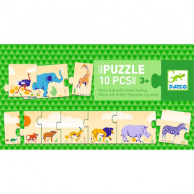 Puzzle en bois - L'ours et le husky - 3 ans et + - Papeterie et