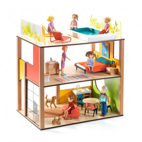 City House - Maison de poupées en bois (complète)