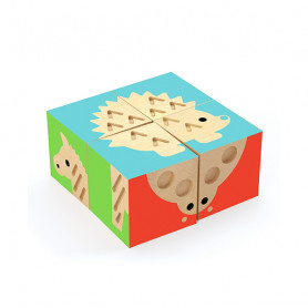 TouchBasic - Puzzle-cubes en bois - 4 pièces