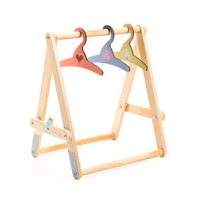 Clothes rack & 3 hangers - Pomea