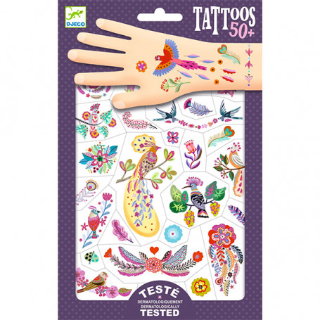 Tatouages éphémères pour enfants - Plume Color