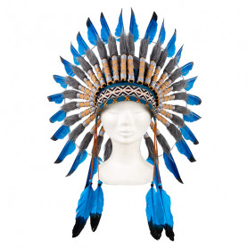 Navanjo Indian blue chief's headdress