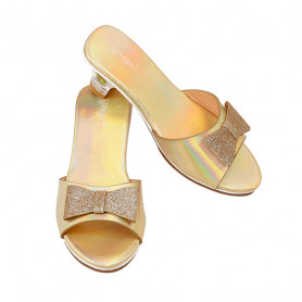 Emmeline heeled mules - Metallic gold