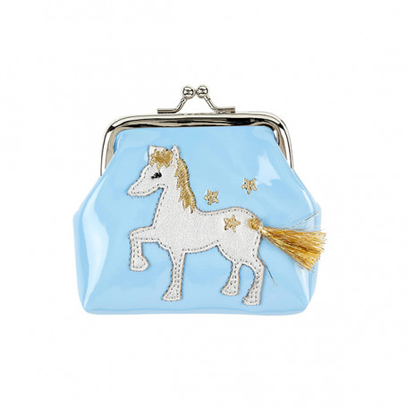 Porte-monnaie bleu Cheval Marith