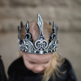 Silver/black eva foam medieval king crown