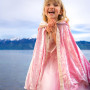 Deluxe pink velvet princess cape - Girl costume