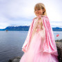 Deluxe pink velvet princess cape - Girl costume