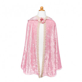 Cape de princesse velours deluxe rose - Déguisement fille