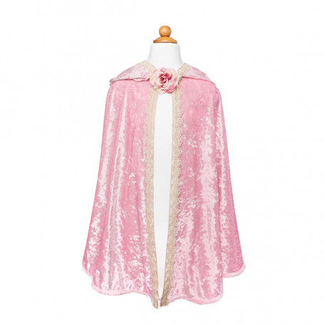 Cape de princesse velours deluxe rose - Déguisement fille