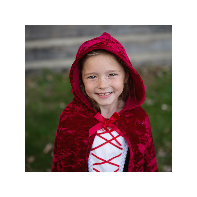 Cape Du Petit Chaperon Rouge Pour Adulte Femme - Longueur 80 Cm, Polyester, Dentelle - Déguisement Halloween/Noël/Cosplay - 5
