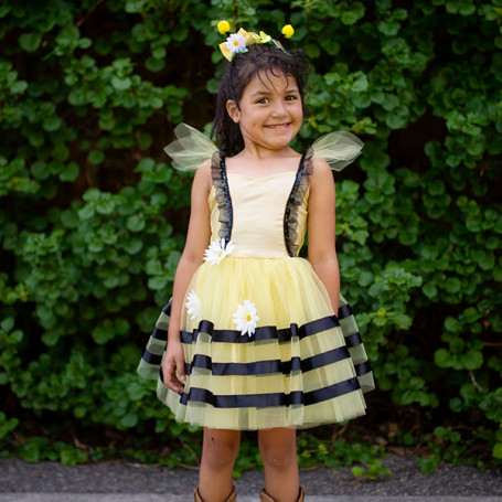 Robe d'abeille avec coiffe - 5/6 ans - Déguisement fille