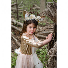 Woodland Deer Dress with Headpiece - Girl costume